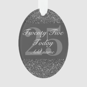 Speciaal gepersonaliseerd verjaardagsgeschenk 25e ornament