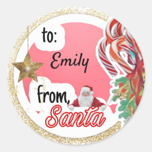 Speciaal gepersonaliseerd voor Kerstmis met kerstm Ronde Sticker