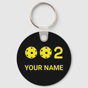 Speciaal gepersonaliseerde 0 2 Funny Pickleball sc Sleutelhanger