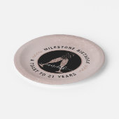 Speciaal gepersonaliseerde 21e verjaardag glitter  papieren bordje (Gekanteld)