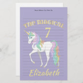 Speciaal gepersonaliseerde 4e 5e 6e 7e 8e verjaard briefpapier (Voorkant / Achterkant)