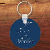 Speciaal gepersonaliseerde aquarius Zodiac Constel Sleutelhanger (Voorkant)