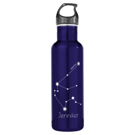 Speciaal gepersonaliseerde aquarius Zodiac Constel Waterfles (Voorkant)