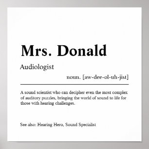Speciaal gepersonaliseerde audioloog poster