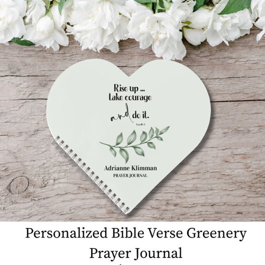 Speciaal gepersonaliseerde Bijbel Verse Greenery P Notitieboek