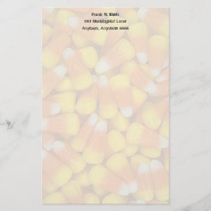 Speciaal gepersonaliseerde Candy Corn Stationery Briefpapier