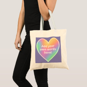 Speciaal gepersonaliseerde Canvas tas voor regenbo