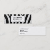Speciaal gepersonaliseerde Cool Zebra Pattern text Mini Visitekaartje (Voorkant / Achterkant)
