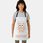Speciaal gepersonaliseerde Cute Owl Kinder Apron Schort (Insitu)