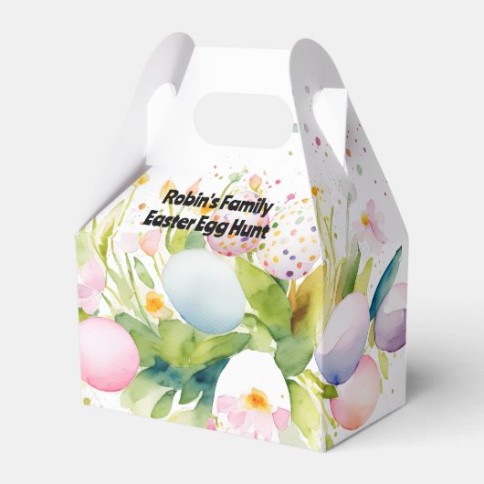 Speciaal gepersonaliseerde Easter Egg Hunt Box Bedankdoosjes (Voorkant Zijde)