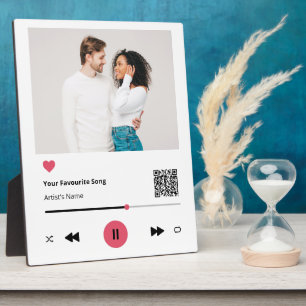 Speciaal gepersonaliseerde favoriete song tabletop fotoplaat