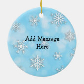 Speciaal gepersonaliseerde feestdag voor kerstkaar keramisch ornament (Achterkant)