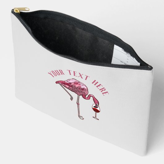Speciaal gepersonaliseerde Flamingo Wine Drinker N Etui (Open)