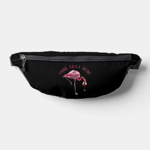 Speciaal gepersonaliseerde Flamingo Wine Drinker N Heuptasje