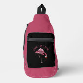 Speciaal gepersonaliseerde Flamingo Wine Drinker N Sling Bag (Voorkant)
