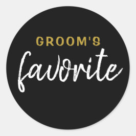 Speciaal gepersonaliseerde Groom's favoriete ticke Ronde Sticker