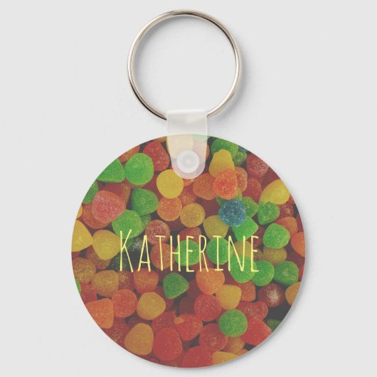 Speciaal gepersonaliseerde gumdrops sleutelhanger (Voorkant)