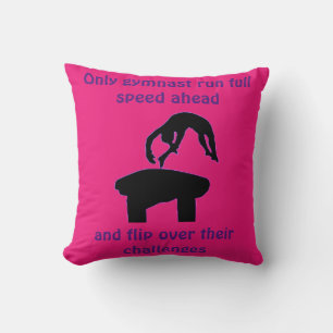 Speciaal gepersonaliseerde Gymnast Vault Message G Kussen
