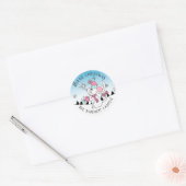 Speciaal gepersonaliseerde kerstboomkleermuis ronde sticker (Envelop)