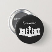 Speciaal gepersonaliseerde Klassieke schaakstukken Ronde Button 5,7 Cm (Voorkant /achterkant)