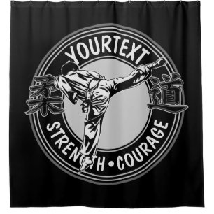 Speciaal gepersonaliseerde krijgskunst JUDO Japan  Douchegordijn