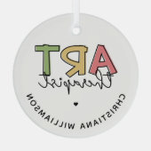 Speciaal gepersonaliseerde kunsttherapistische kun glas ornament (Achterkant)