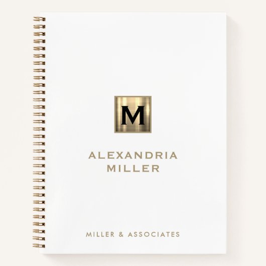 Speciaal gepersonaliseerde Logo spiraal van wit en Notitieboek (Voorkant)