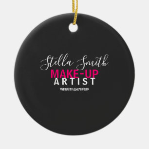 Speciaal gepersonaliseerde Makeup Artist Standard Keramisch Ornament