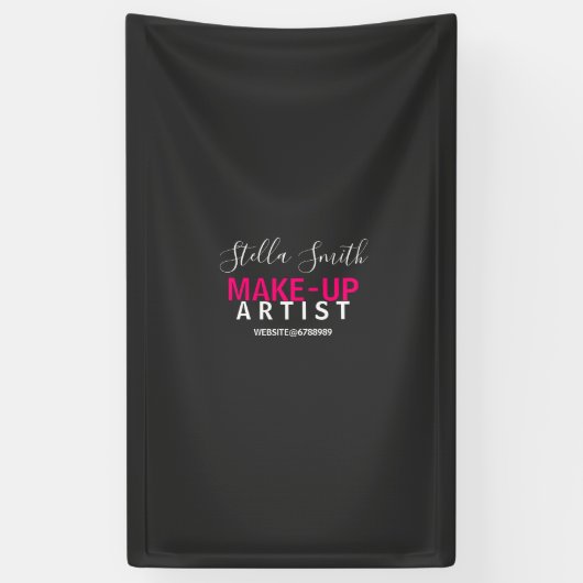 Speciaal gepersonaliseerde Makeup Artist Standard Spandoek (Verticaal)