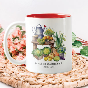 Speciaal gepersonaliseerde meester Gardener Tweekleurige Koffiemok