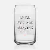 Speciaal gepersonaliseerde MUM Je bent geweldig ca Blikvorm Glas (Voorkant)