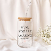 Speciaal gepersonaliseerde MUM Je bent geweldig ca Blikvorm Glas