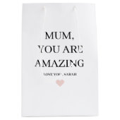 Speciaal gepersonaliseerde MUM Je bent geweldig ca Medium Cadeauzakje (Voorkant)