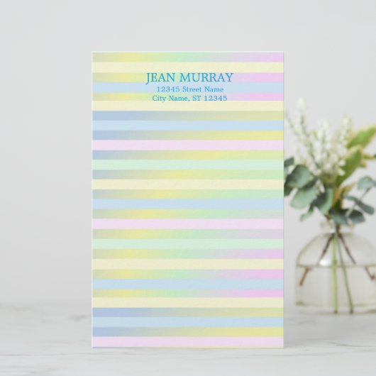 Speciaal gepersonaliseerde pasteitserij briefpapier (Staand voorkant)