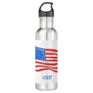Speciaal gepersonaliseerde patriottische Amerikaan Waterfles