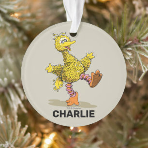 Speciaal gepersonaliseerde Retro Art Big Bird Ornament