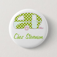 Speciaal gepersonaliseerde Retro Art Caravan Owner