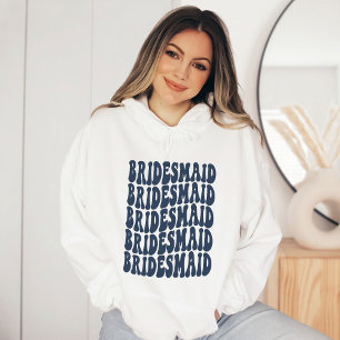 Speciaal gepersonaliseerde Retro Boho Navy Blue Ba Hoodie