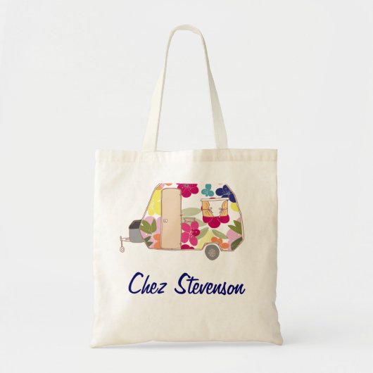 Speciaal gepersonaliseerde retroArt Caravan Oseige Tote Bag (Voorkant)