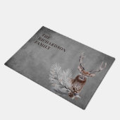 Speciaal gepersonaliseerde Rustic Grey Deer Huntin Deurmat (Schuin)