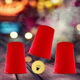 Speciaal gepersonaliseerde top-hoed voor bekertjes pingpongballen