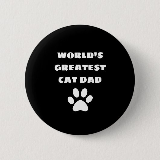 Speciaal gepersonaliseerde wereld's grootste kat p ronde button 5,7 cm (Voorkant)