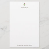 Speciaal gepersonaliseerde White Hummingbird Stati Briefpapier (Voorkant)