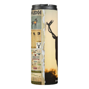 Speciaal gepersonaliseerde whitetail Deer-kennis Thermosbeker