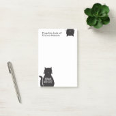 Speciaal gepersonaliseerde zwarte kat met hitte post-it® notes (Kantoor)