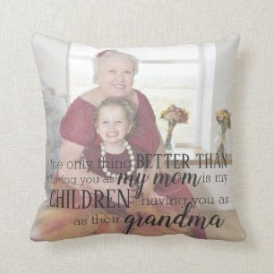 Speciaal geplaatste Grandma Photo Quote Pillow Kussen