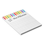 Speciaal geschenk van de leerkracht van de Crayons Notitieblok (Schuin)