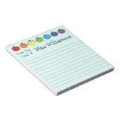 Speciaal geschenk van de leerkracht van de Crayons Notitieblok (Schuin)