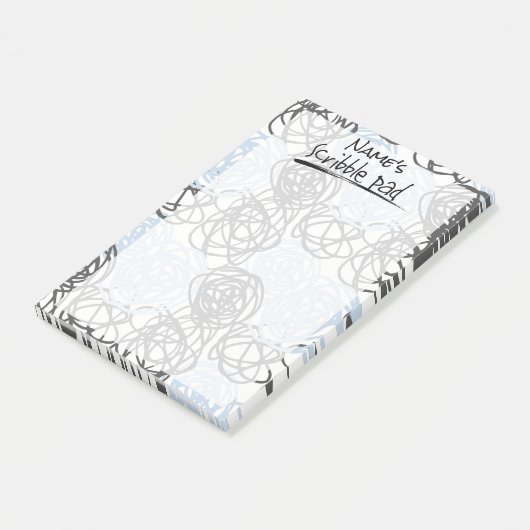 Speciaal geschrift (blauw/houtskool) post-it® notes (Schuin)