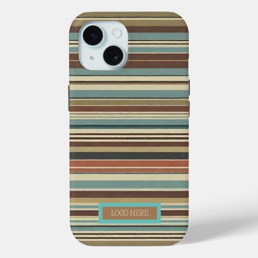 Speciaal gestreept Case-Mate iPhone case (Achterkant)